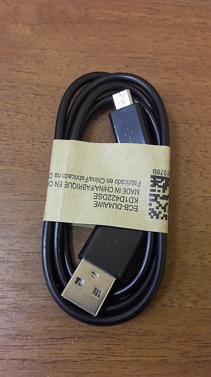 Кабель USB micro черн/бел. 1м